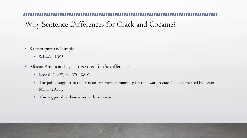 why sentence differences for crack and cocaine