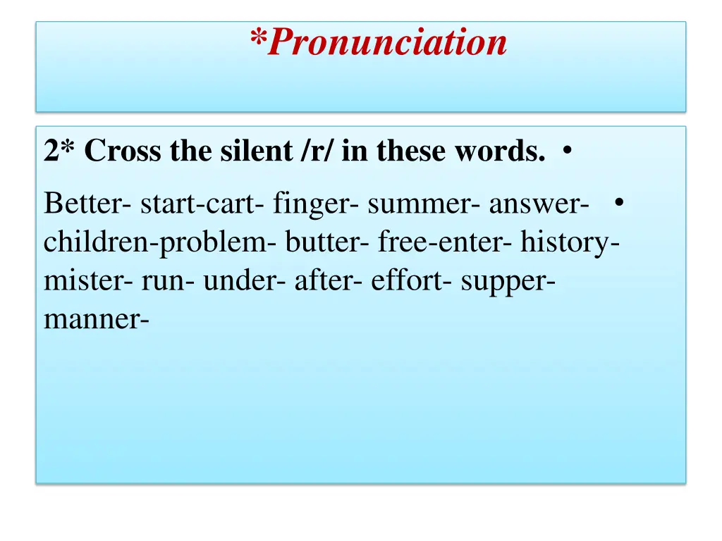 pronunciation 1