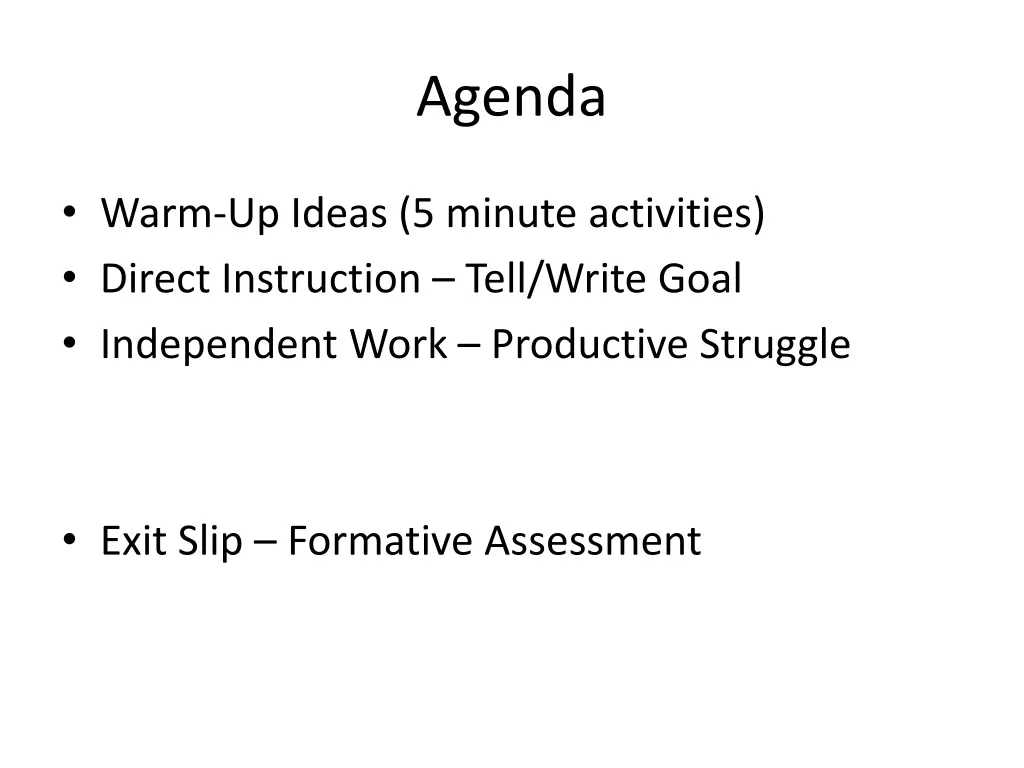 agenda