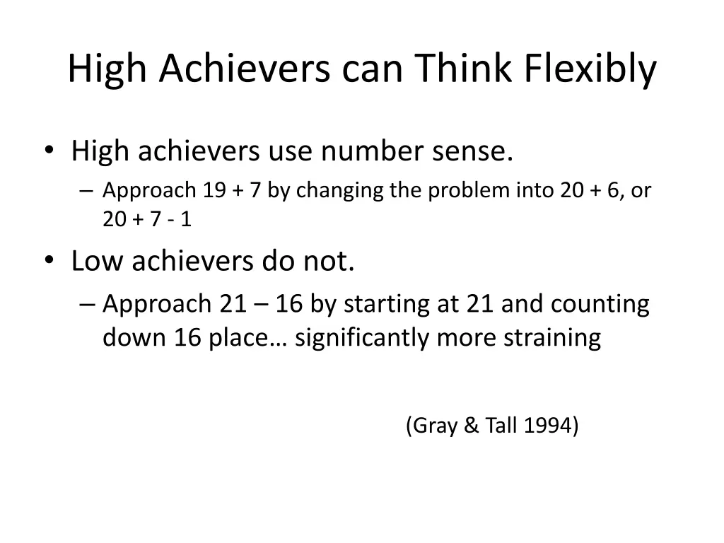 high achievers can think flexibly