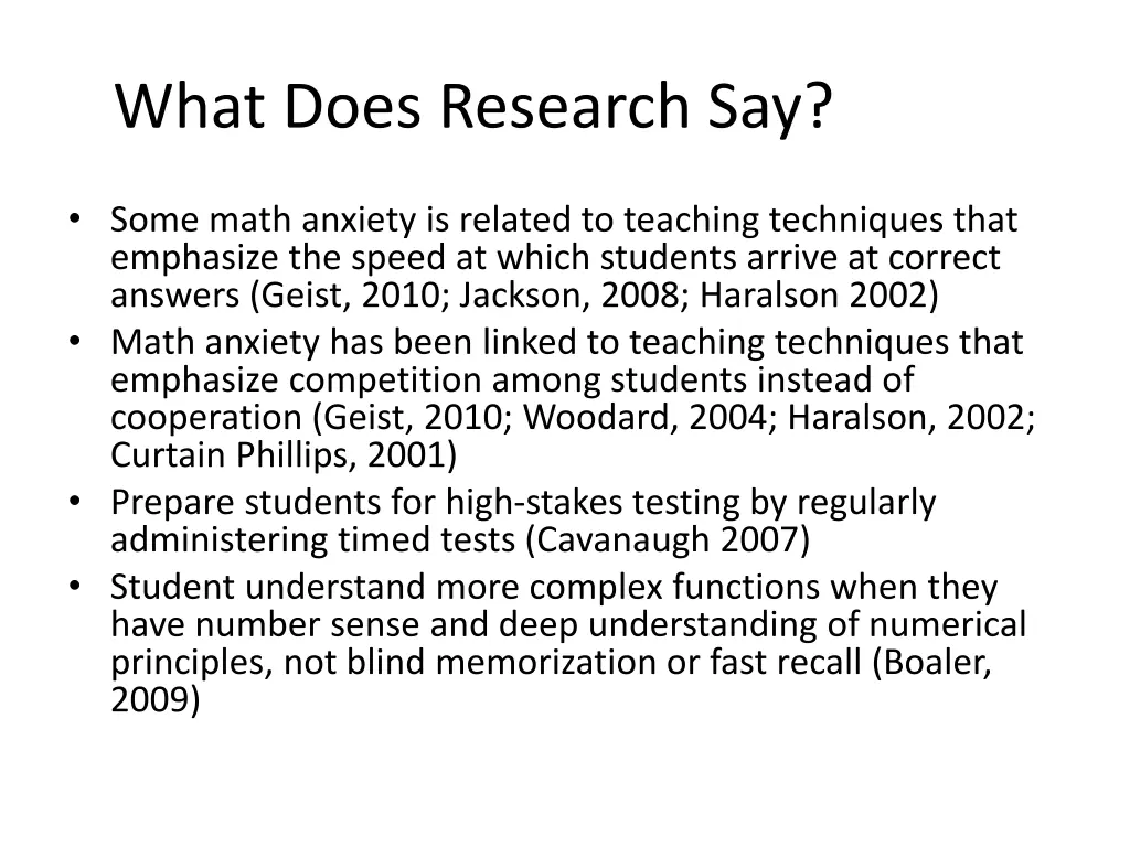 what does research say