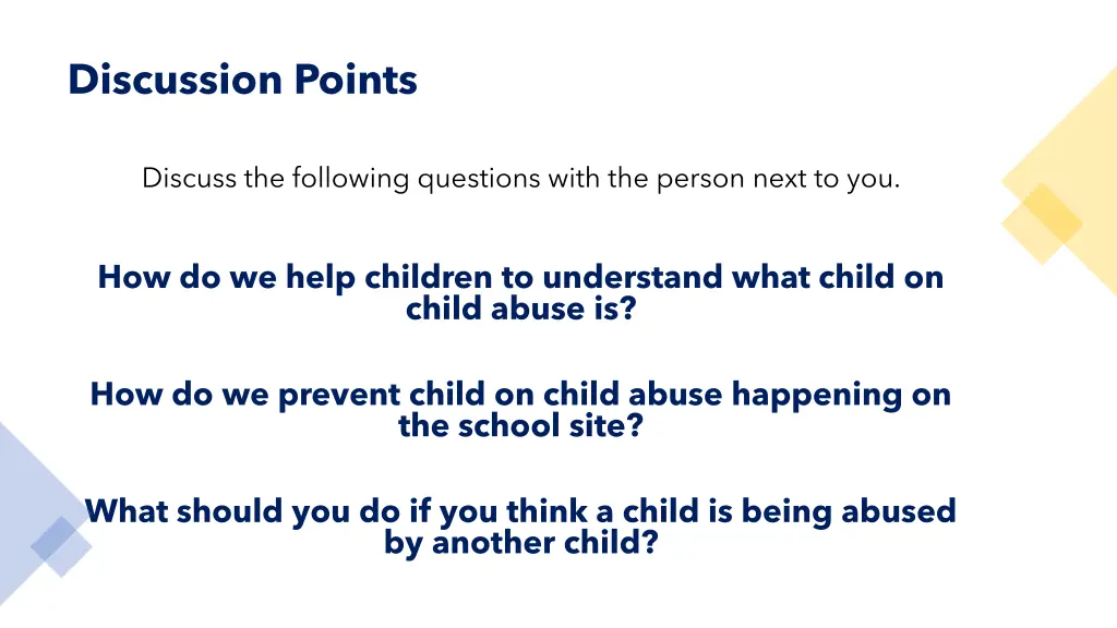 discussion points