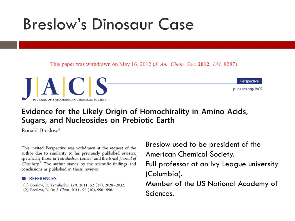 breslow s dinosaur case