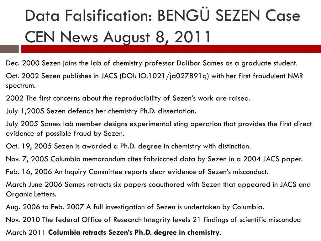 data falsification beng sezen case cen news 1