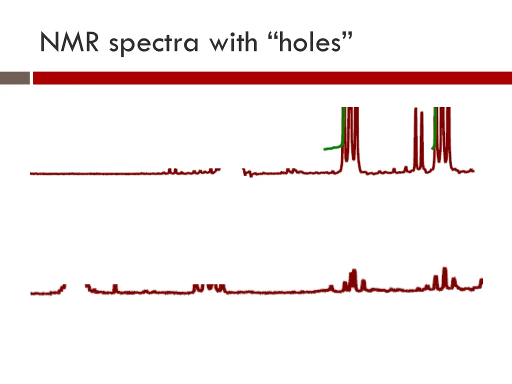 nmr spectra with holes