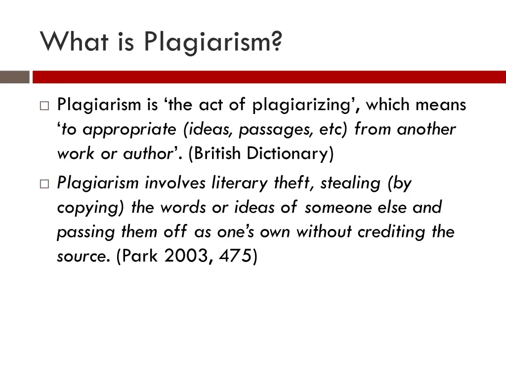 what is plagiarism