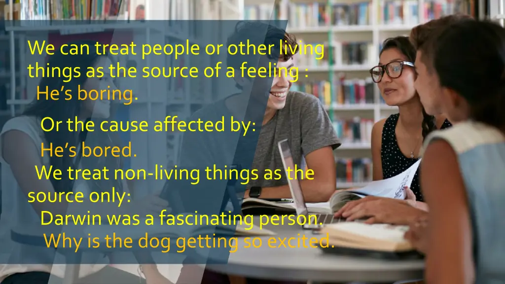 we can treat people or other living things