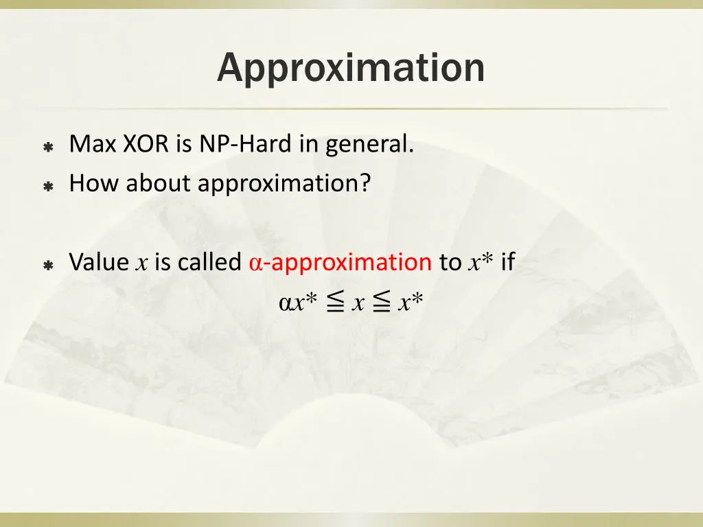 approximation