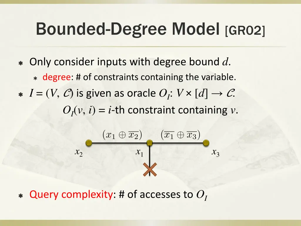 bounded degree model gr02