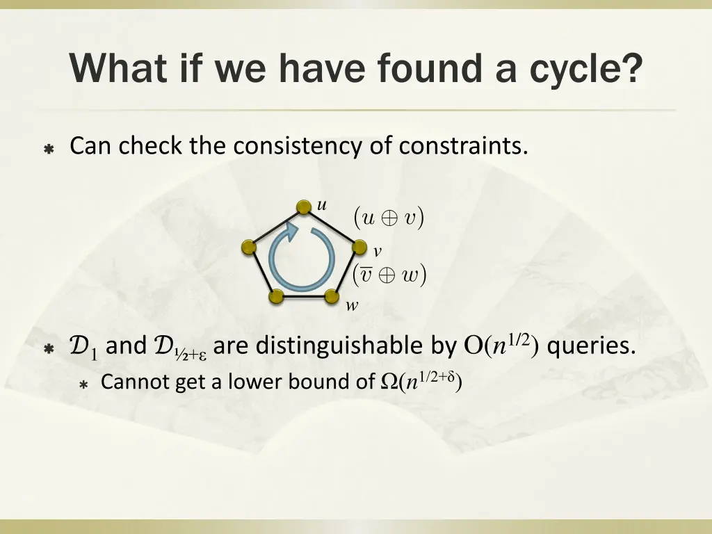 what if we have found a cycle