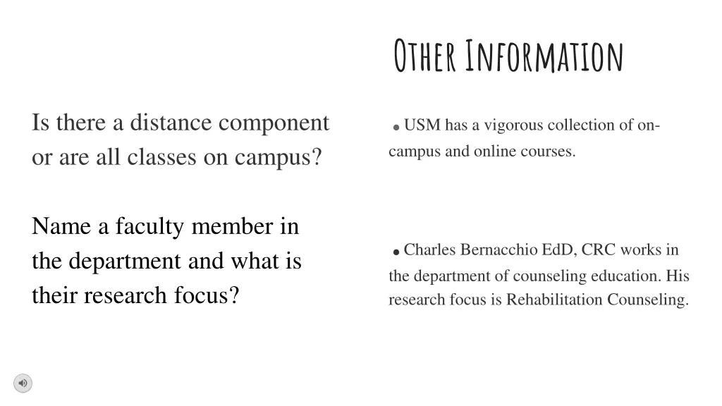 other information