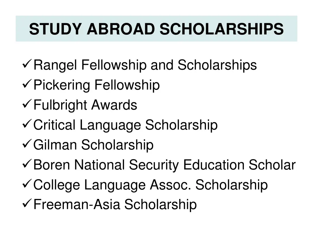 study abroad scholarships