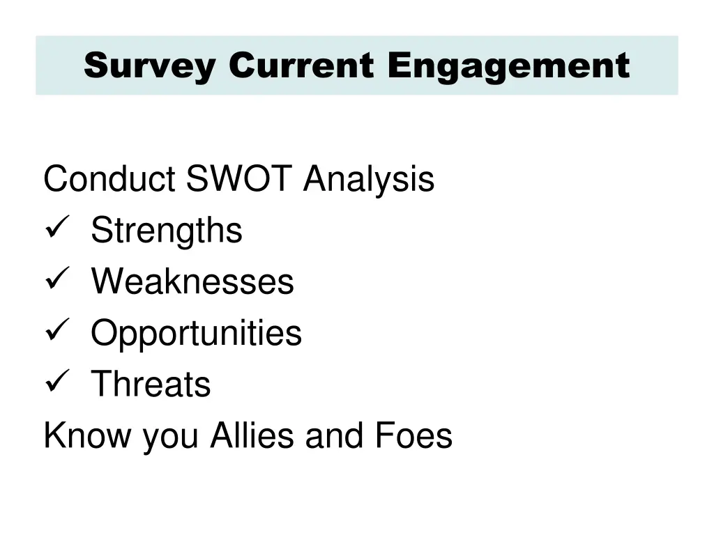 survey current engagement