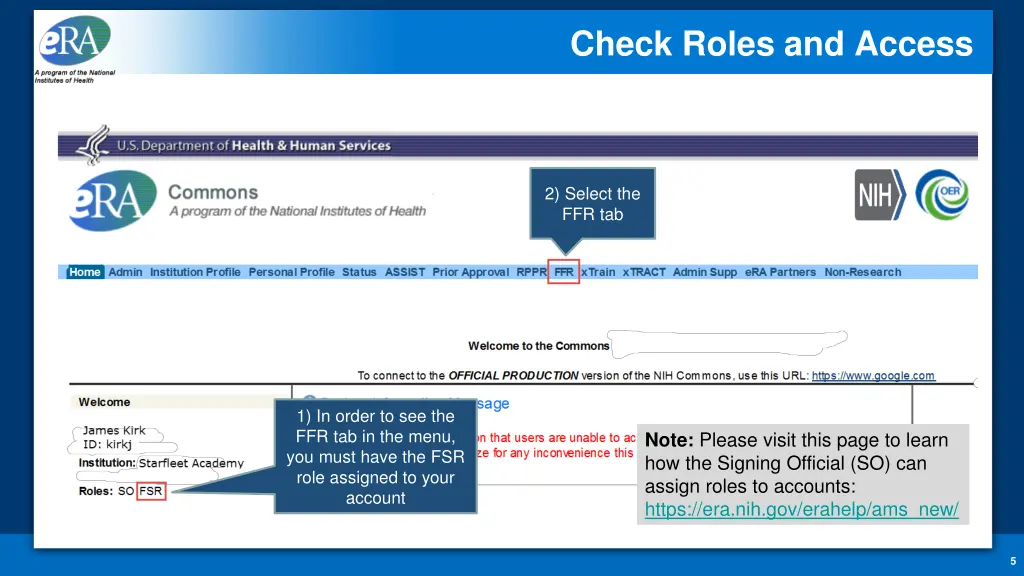 check roles and access