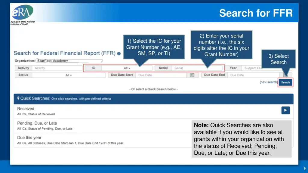 search for ffr