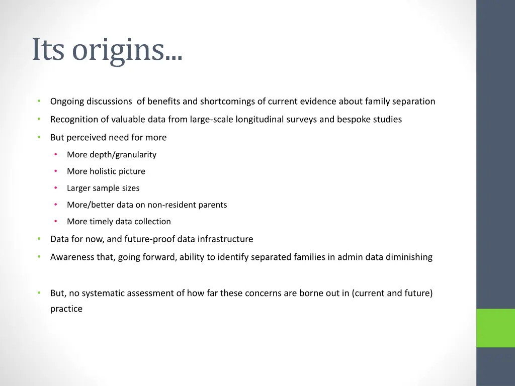 its origins