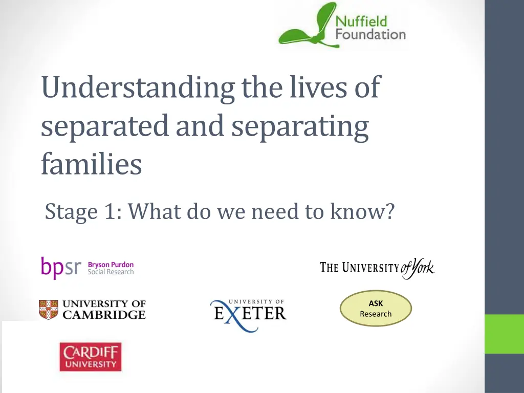 understanding the lives of separated
