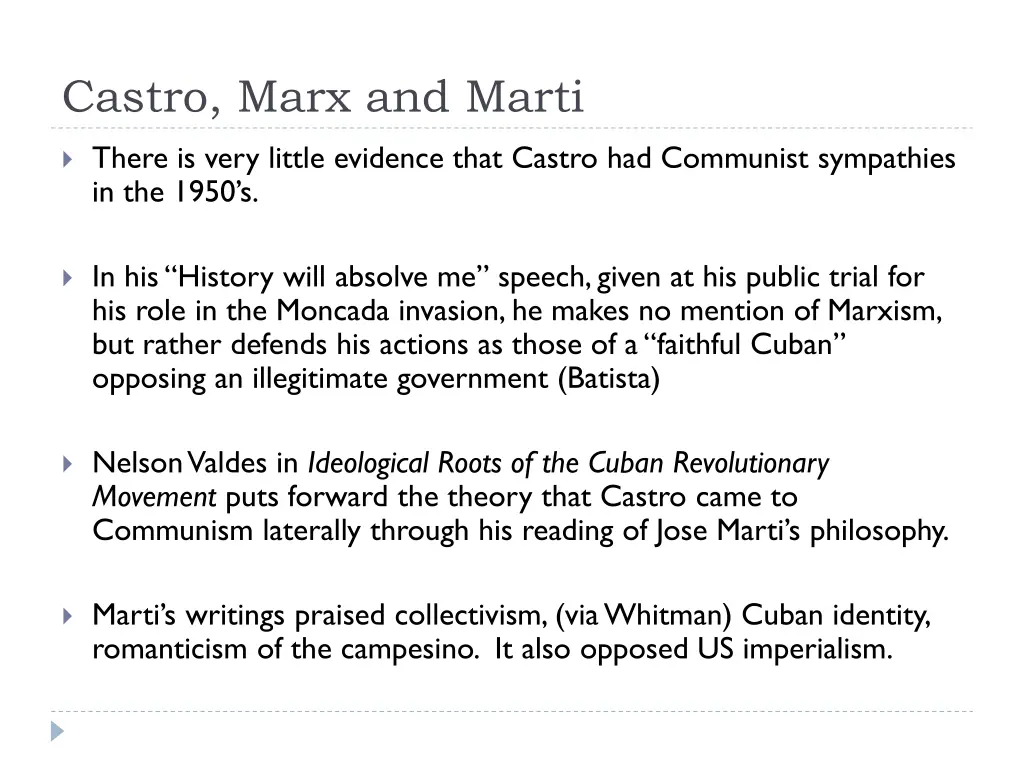 castro marx and marti