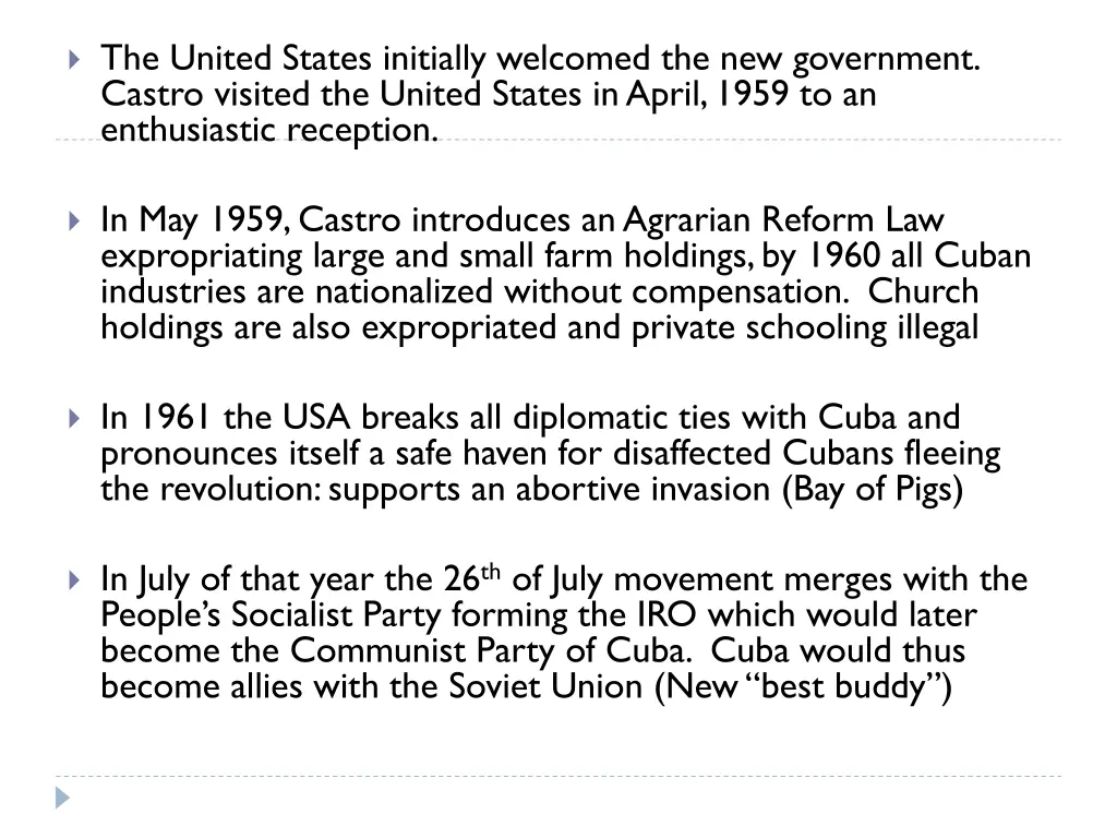 the united states initially welcomed