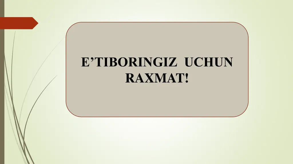 e tiboringiz uchun raxmat