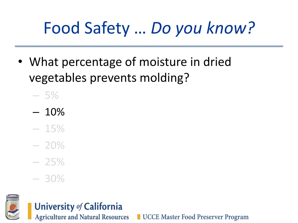food safety do you know 5