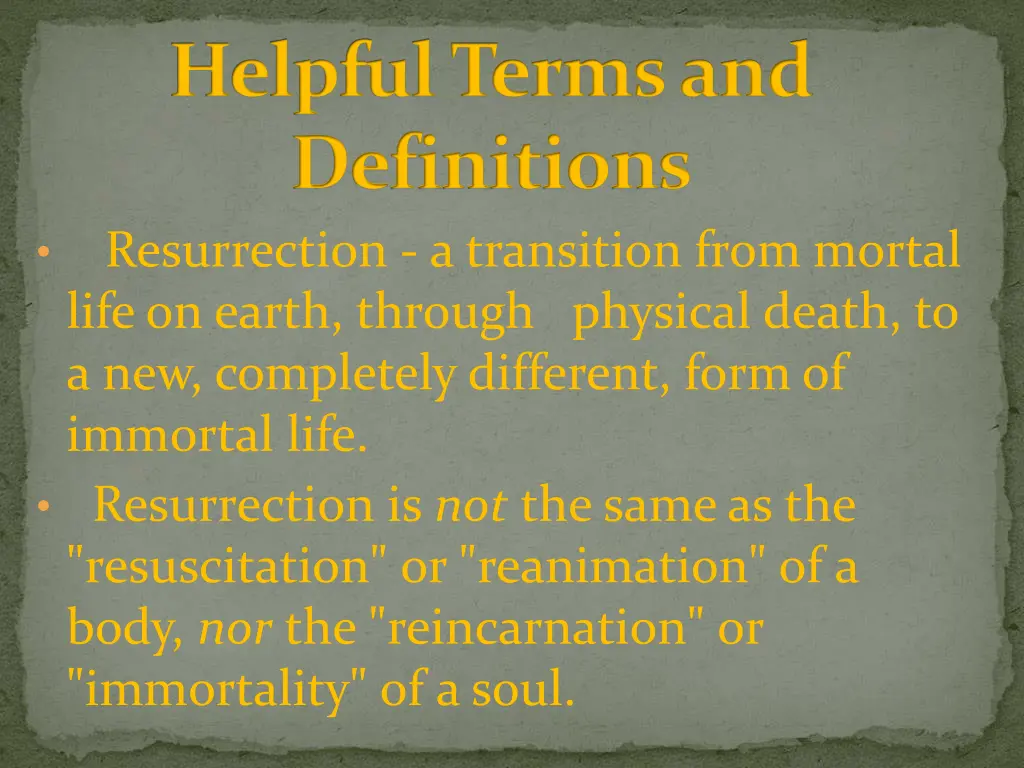 helpful terms and definitions