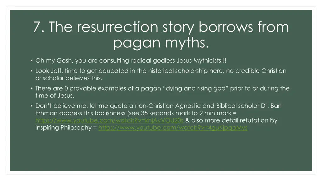 7 the resurrection story borrows from pagan myths