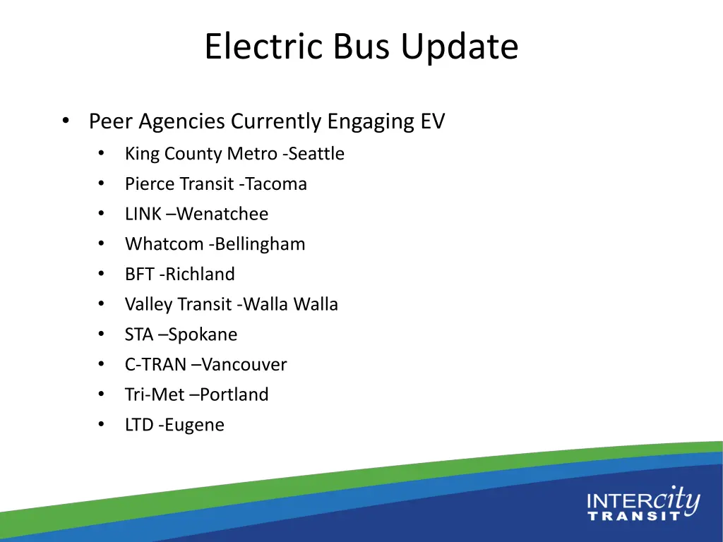 electric bus update
