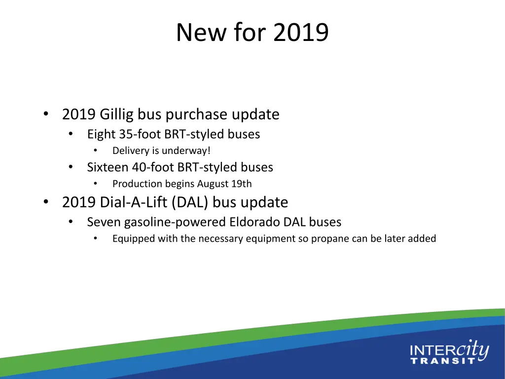 new for 2019