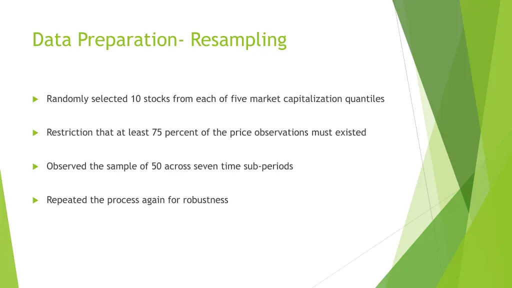 data preparation resampling