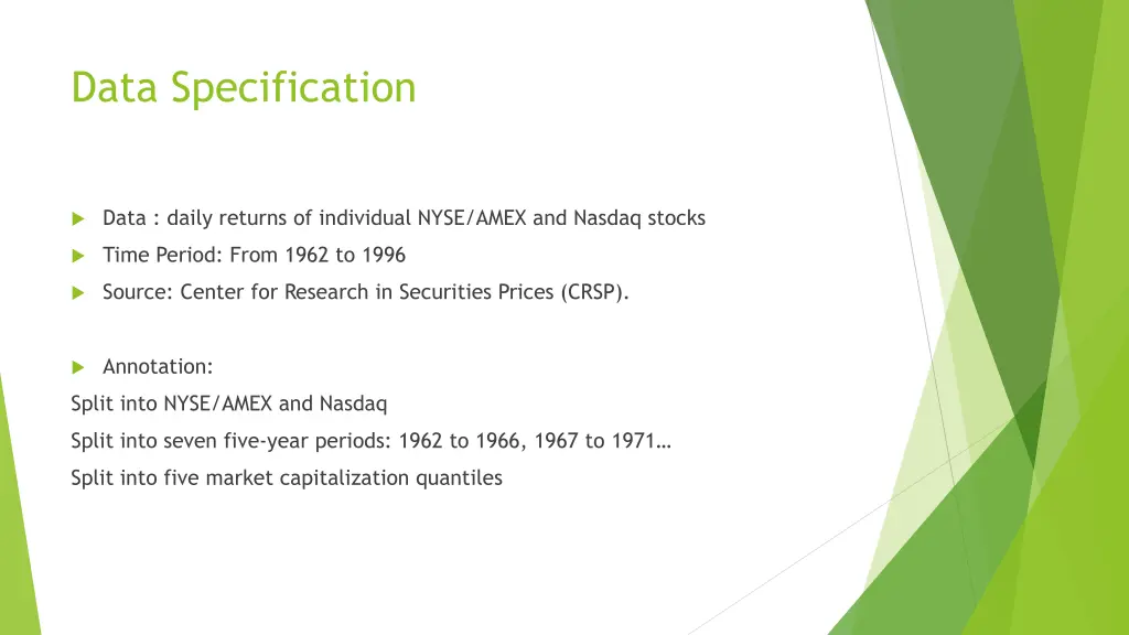 data specification