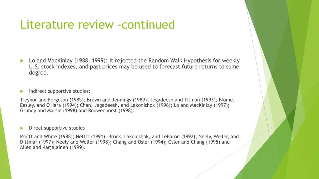 literature review continued