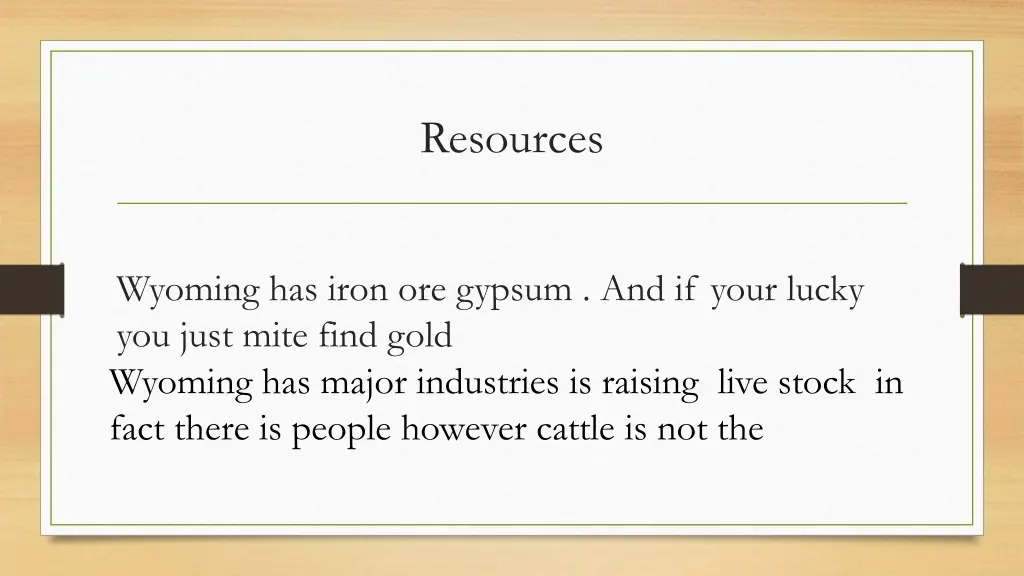 resources