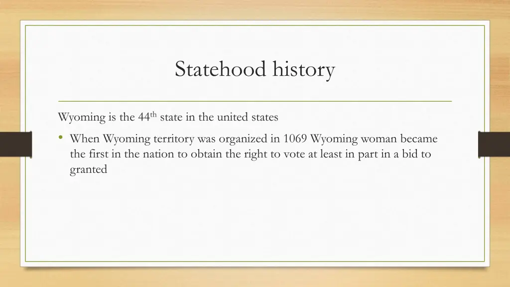 statehood history