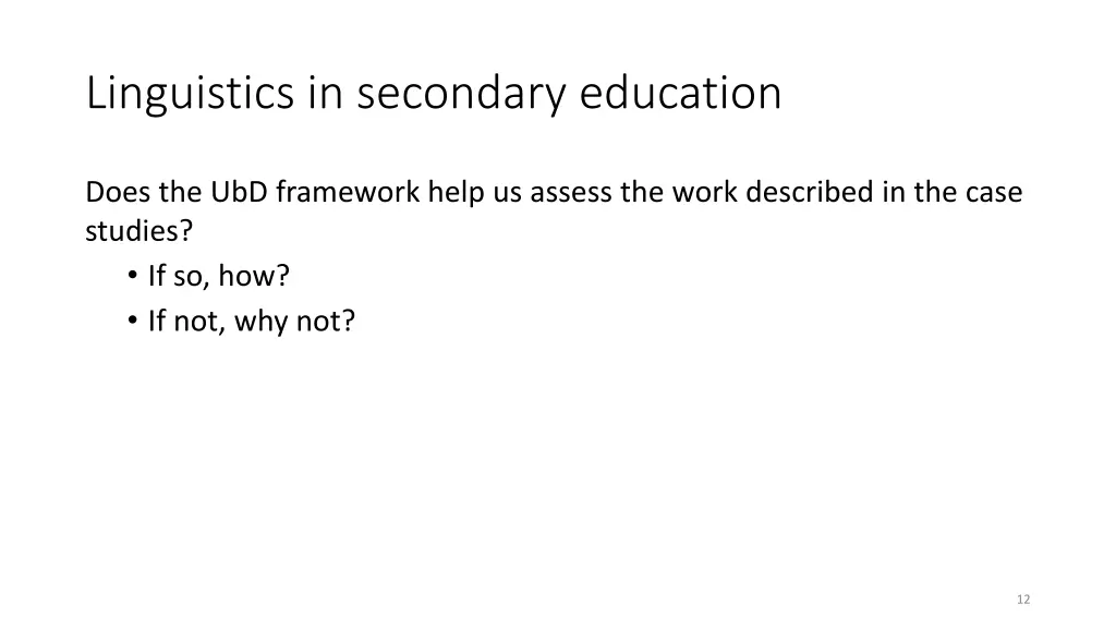 linguistics in secondary education 1
