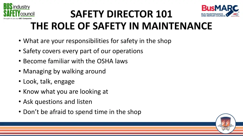 safety director 101 the role of safety 15