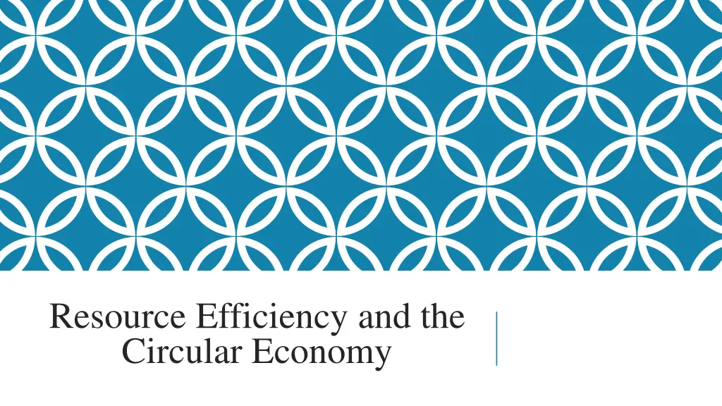 resource efficiency and the circular economy
