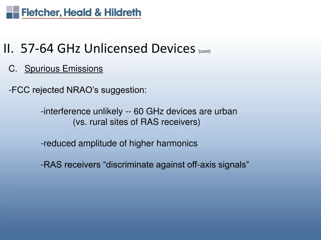ii 57 64 ghz unlicensed devices cont 3
