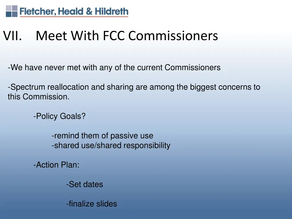 vii meet with fcc commissioners