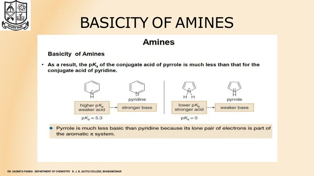 basicity of amines 11
