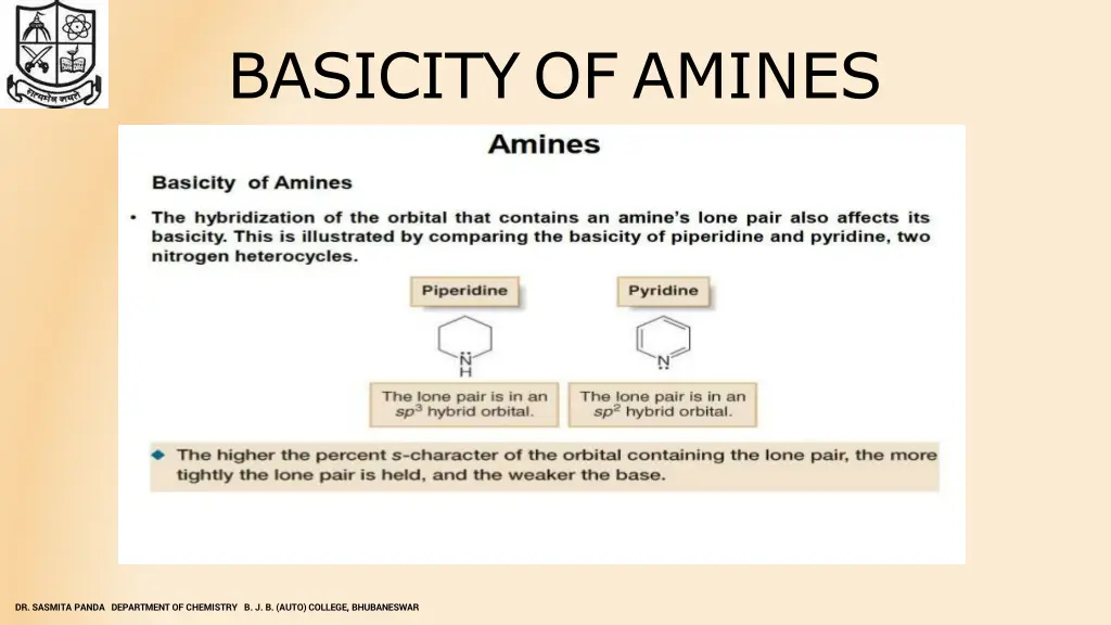basicity of amines 12