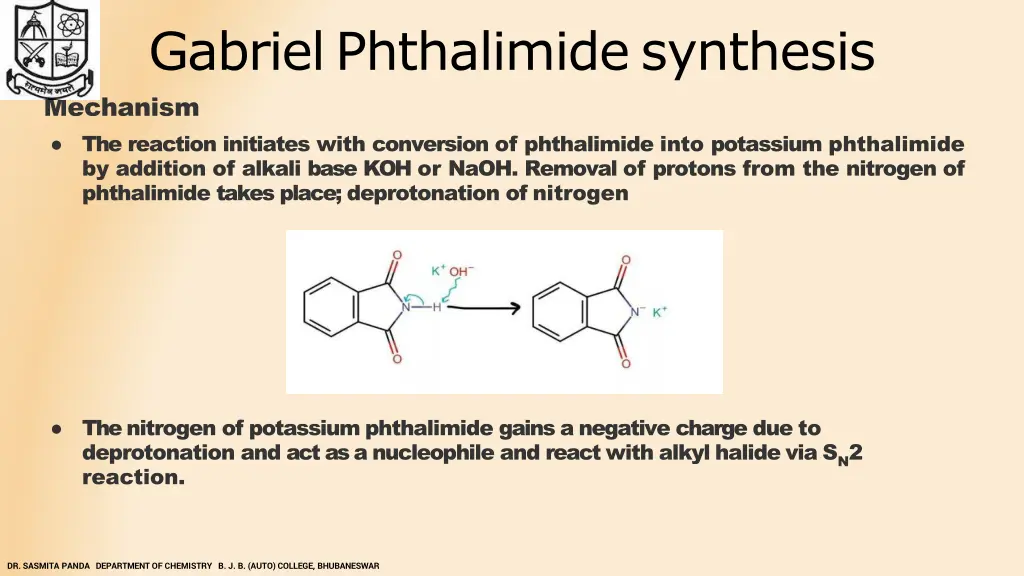 gabriel phthalimide synthesis mechanism
