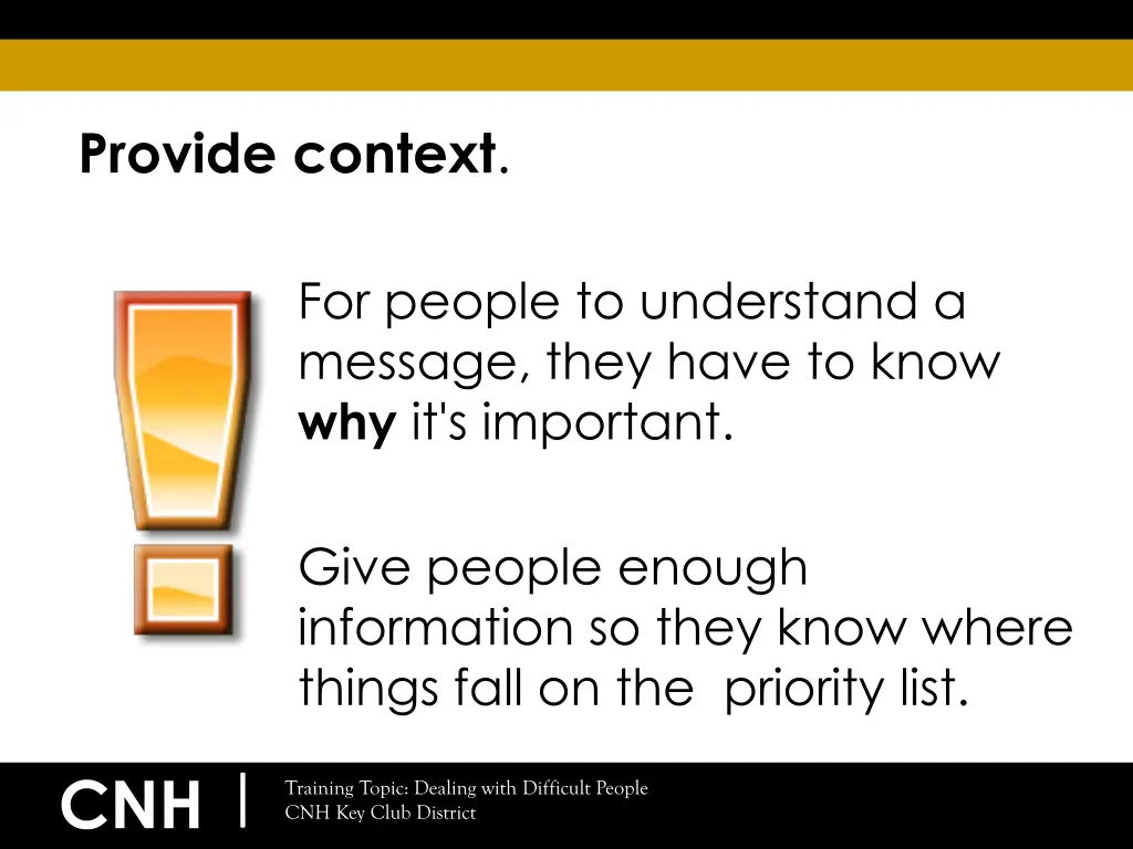 provide context