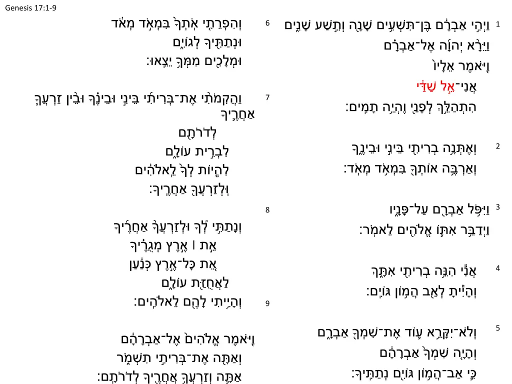 genesis 17 1 9 1