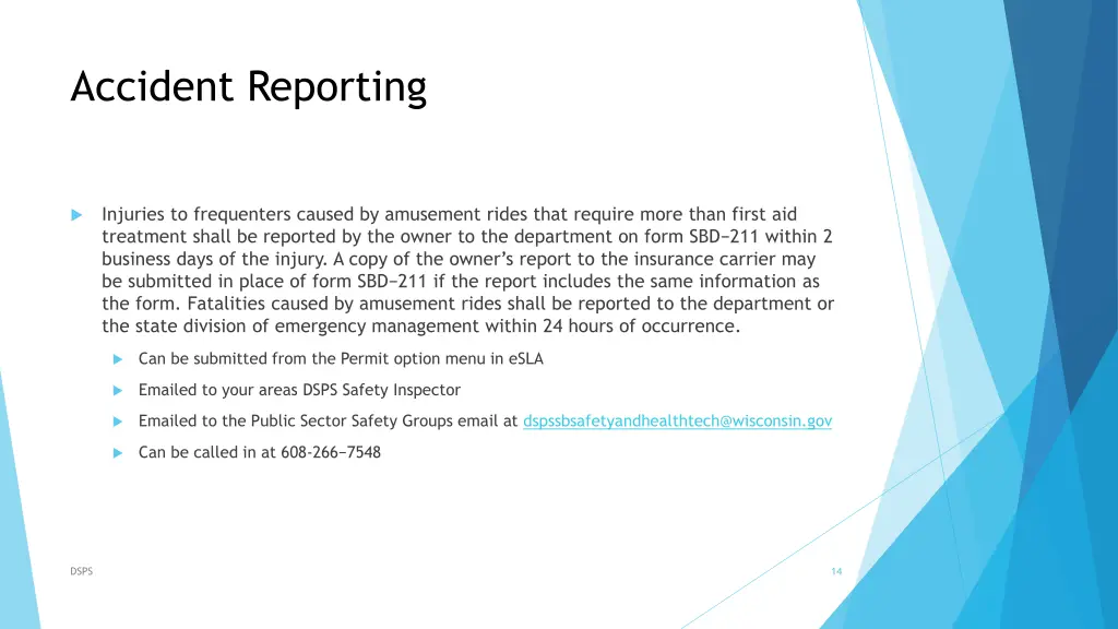accident reporting