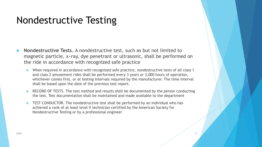 nondestructive testing
