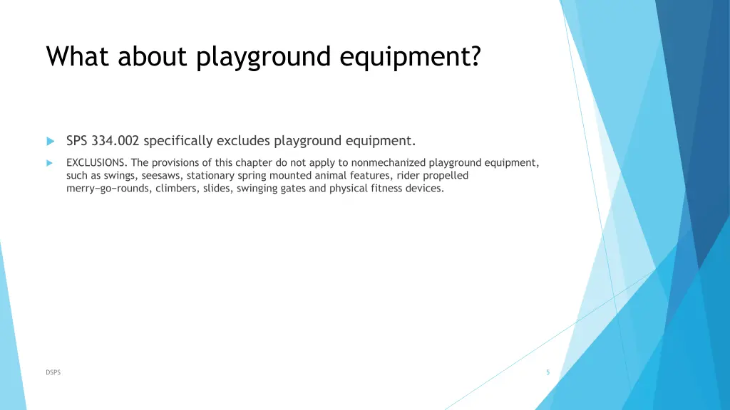 what about playground equipment