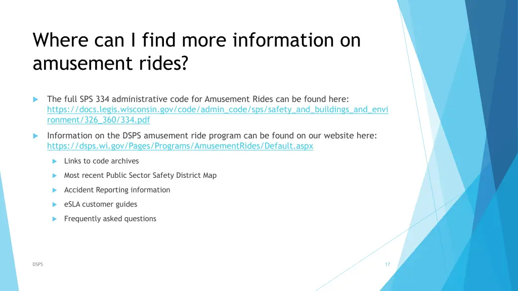 where can i find more information on amusement