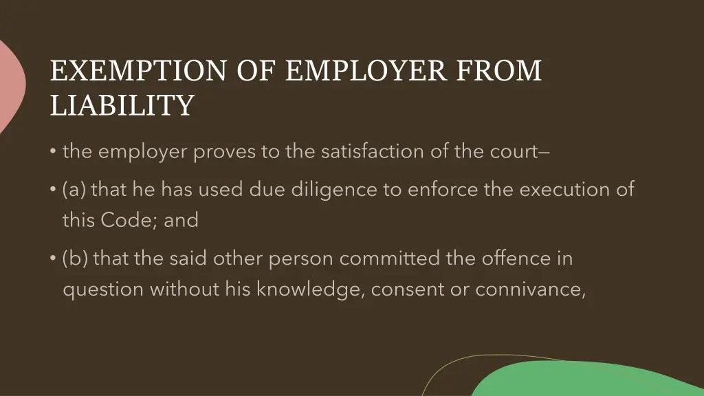 exemption of employer from liability