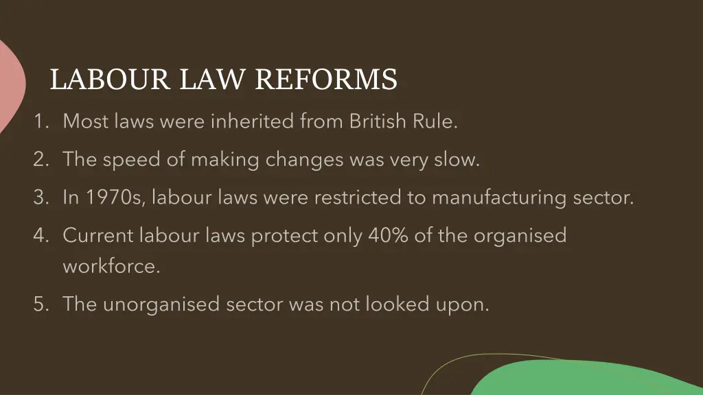 labour law reforms
